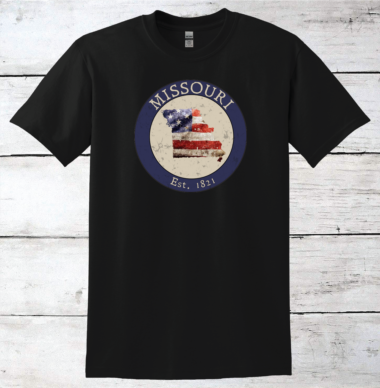 Missouri MO American Flag T-Shirt