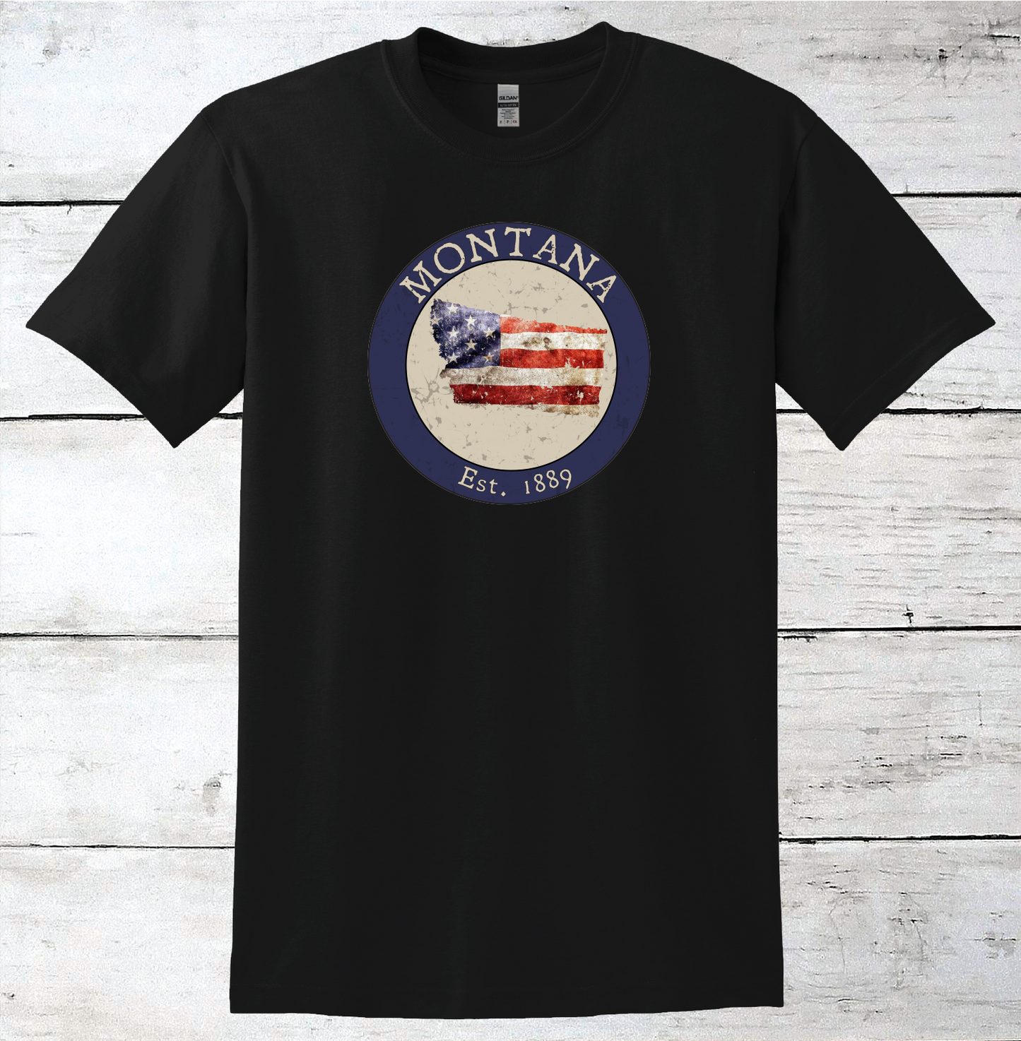 Montana MT American Flag T-Shirt
