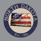 North Dakota ND American Flag T-Shirt