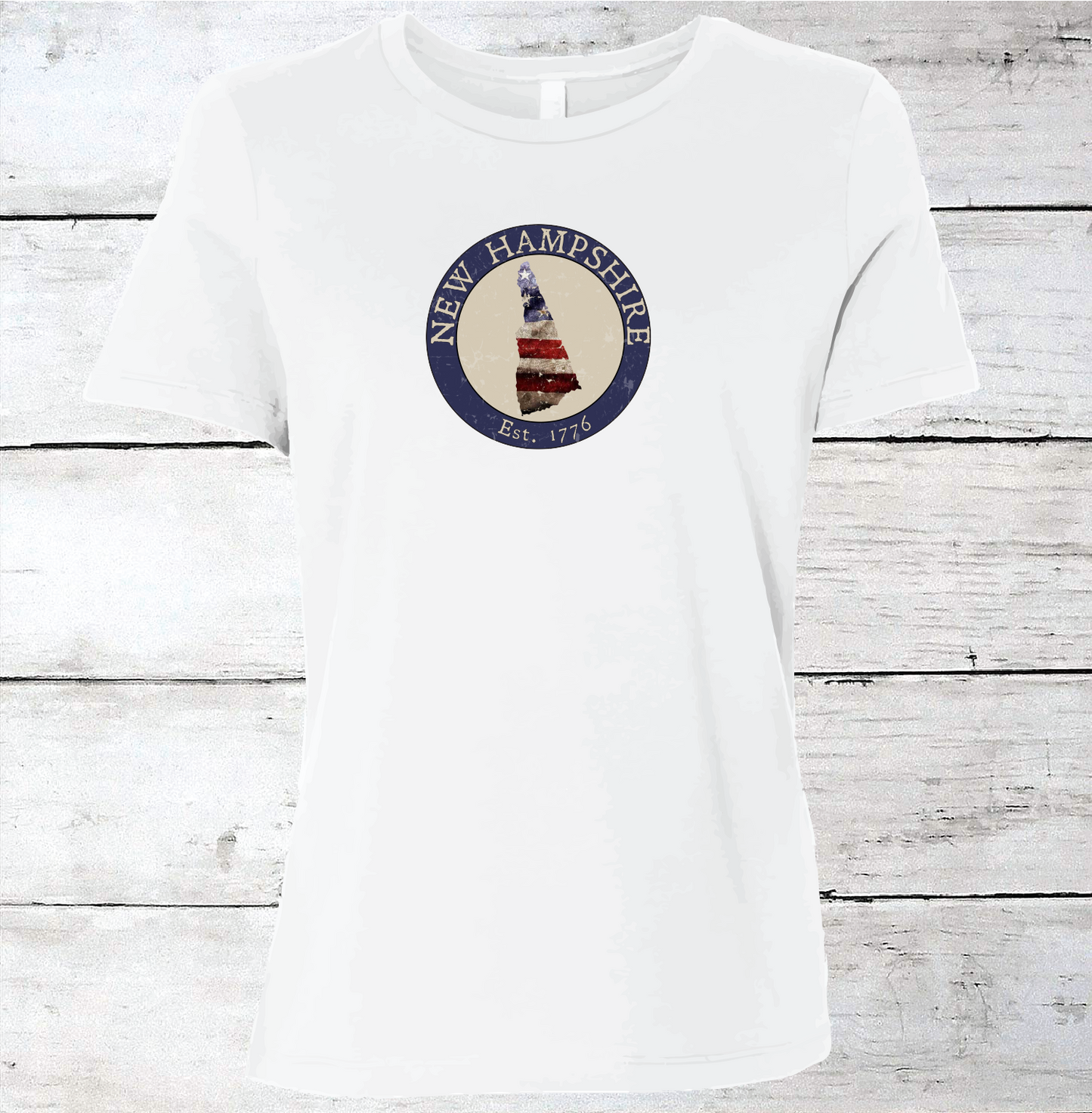 New Hampshire NH American Flag T-Shirt