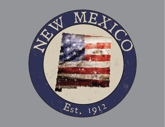 New Mexico NM American Flag T-Shirt
