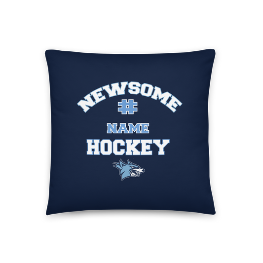 Newsome Hockey Throw Pillows (Customizable)