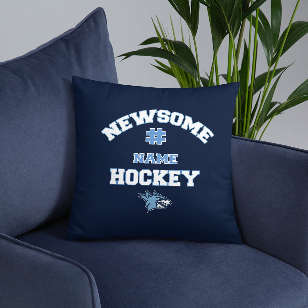 Newsome Hockey Throw Pillows (Customizable)