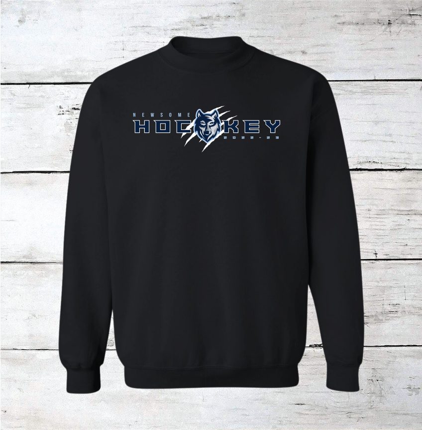 Newsome Hockey Wolf w/ Claws Brag Wear 2022-2023 Crewneck Sweatshirts