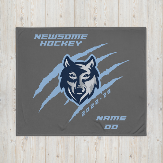 Newsome Hockey Wolf w/ Claws Brag Wear 2022-2023 Blankets (Customizable)