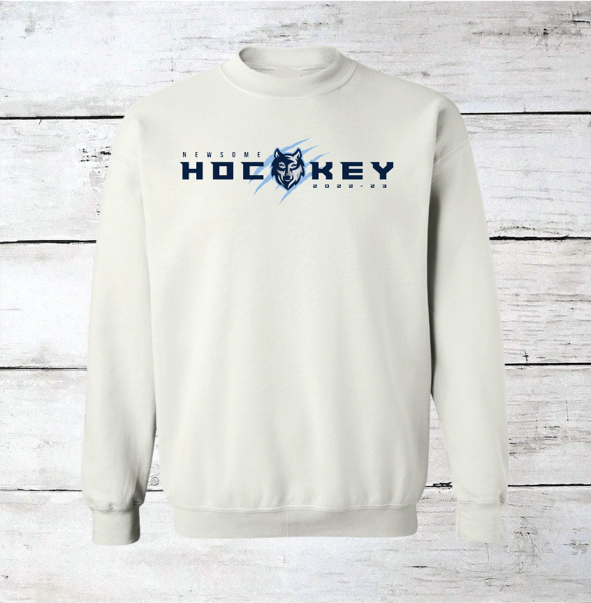 Newsome Hockey Wolf w/ Claws Brag Wear 2022-2023 Crewneck Sweatshirts