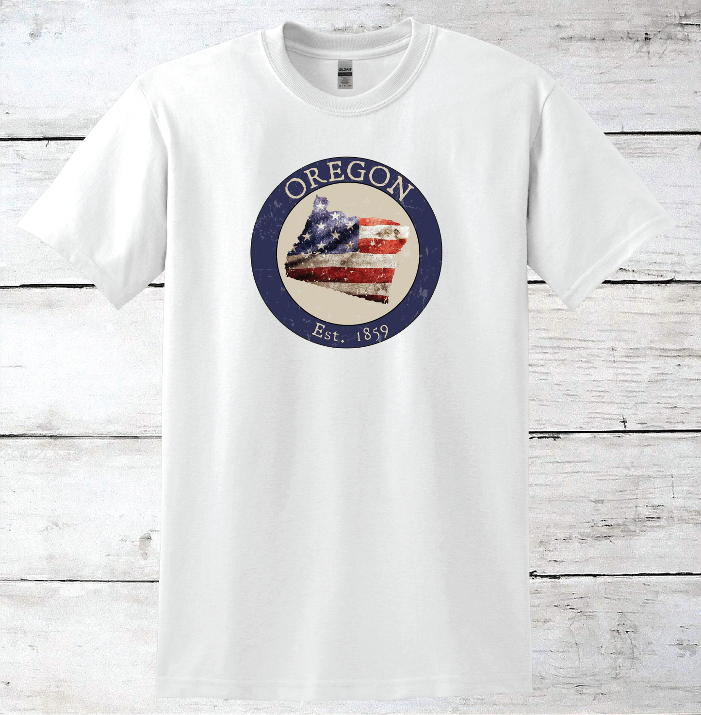 Oregon OR American Flag T-Shirt