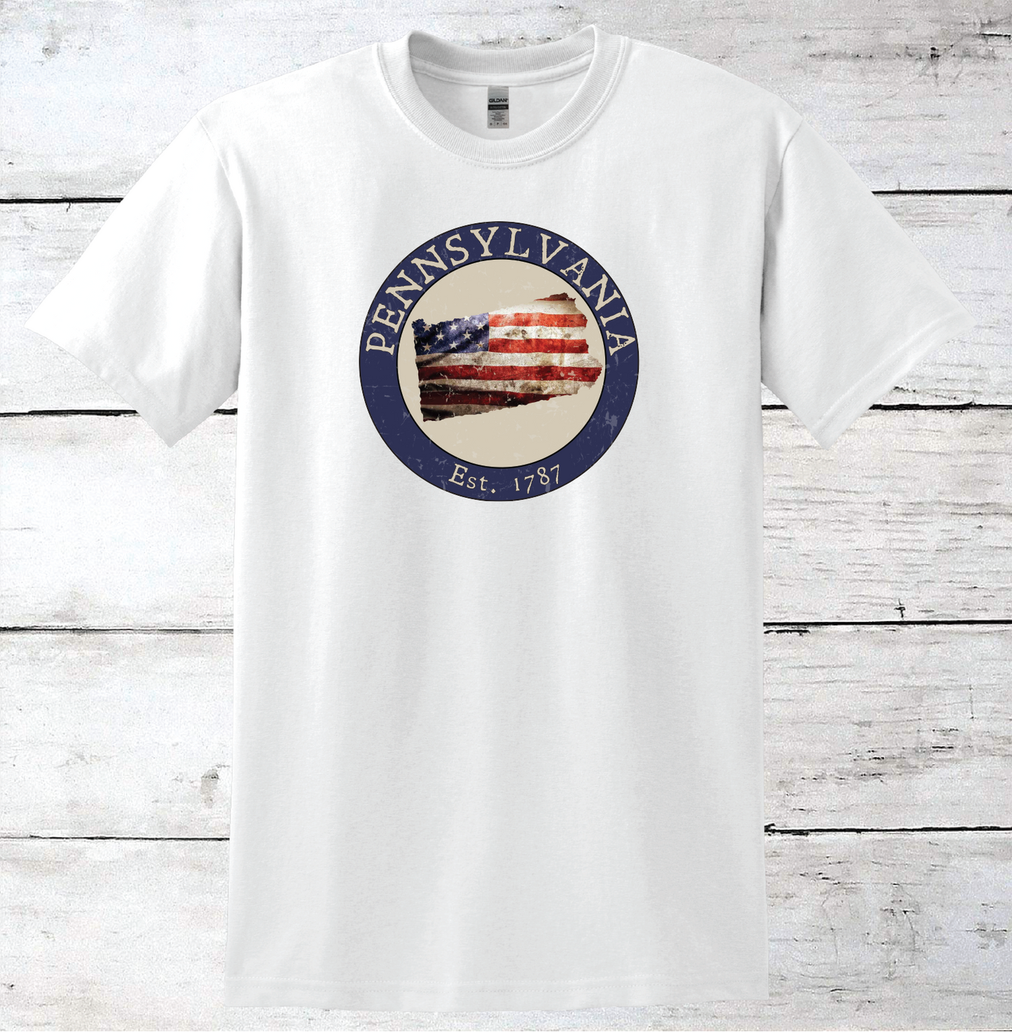 Pennsylvania PA American Flag T-Shirt