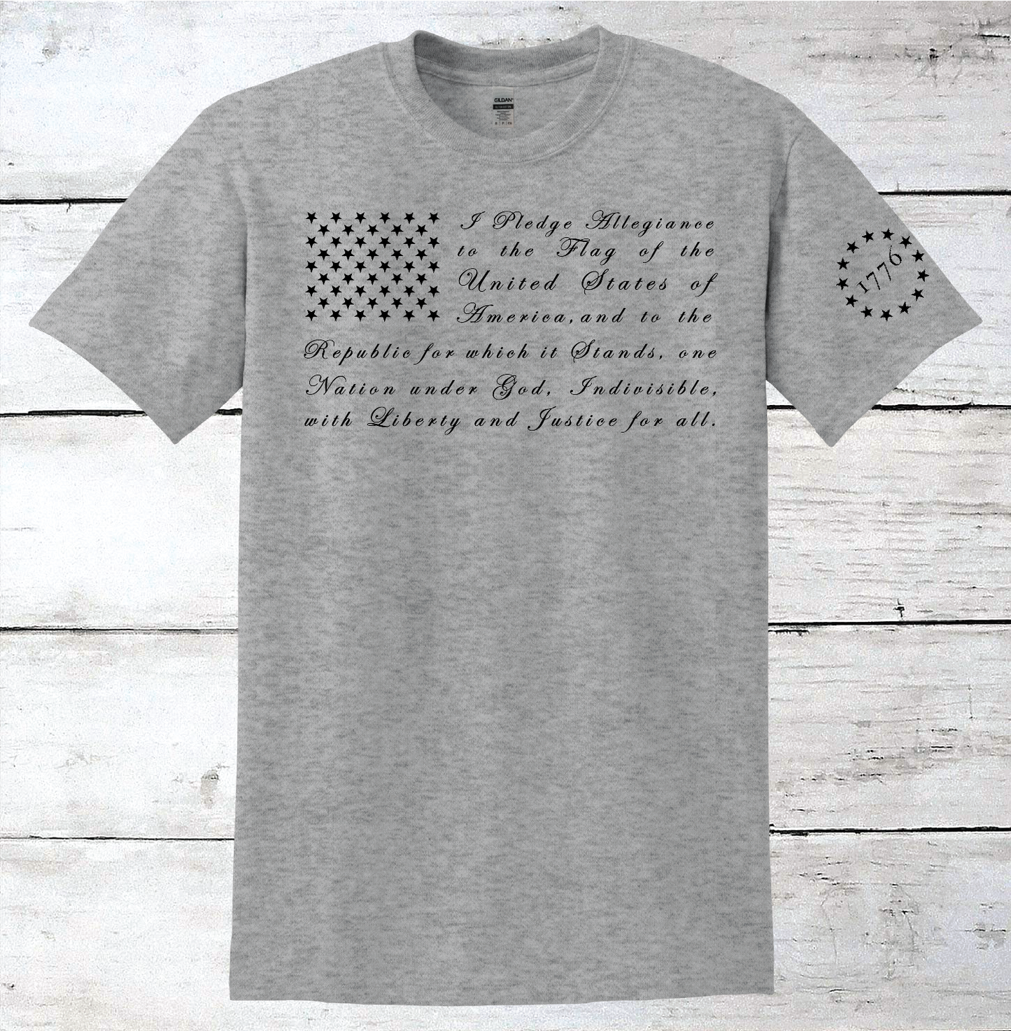 Pledge of Allegiance American Flag T-Shirt