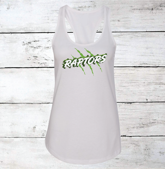 Raptors Baseball Ladies Cotton Racerback Tank Tops