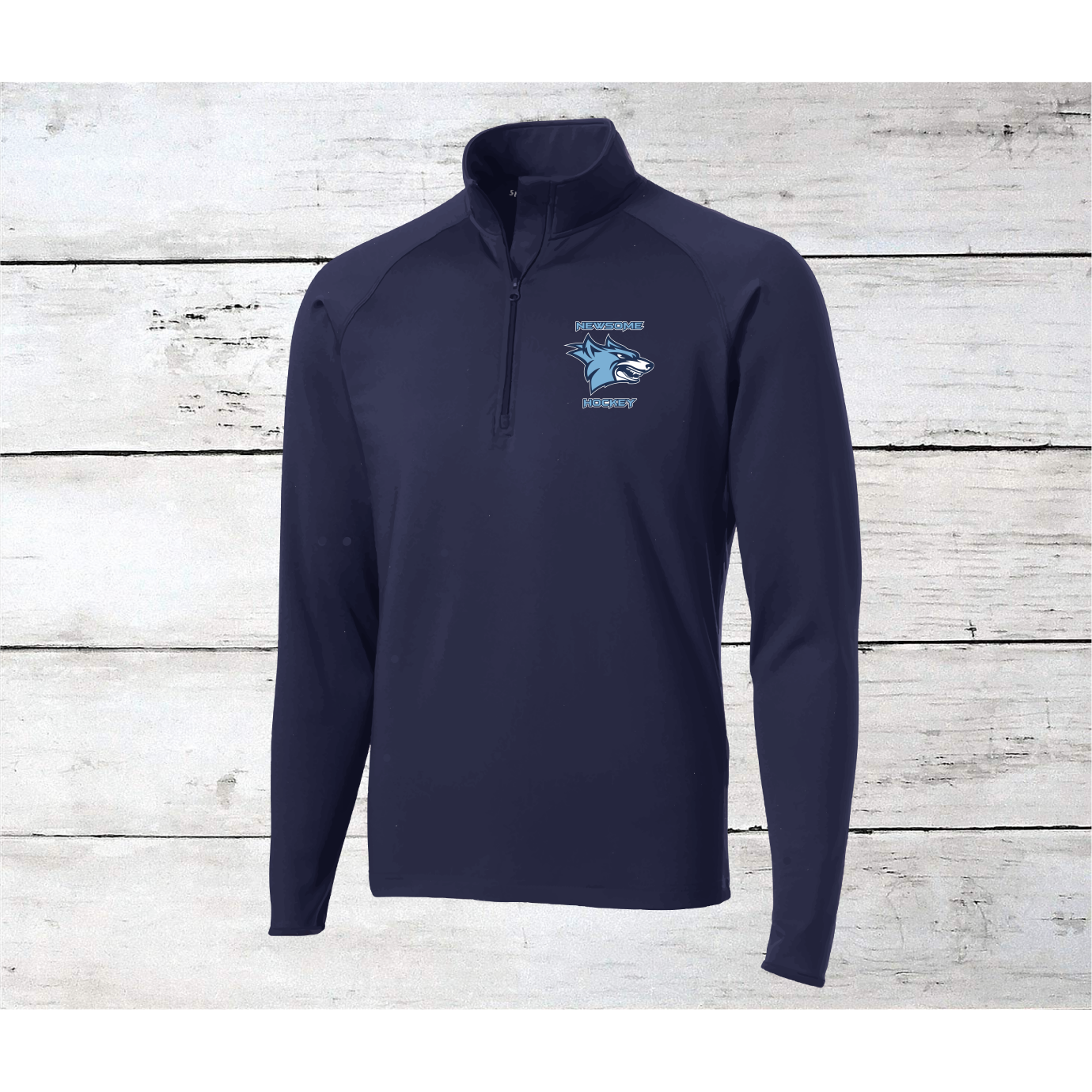 Newsome Hockey Logo Men's 1/2 Zip Pullovers