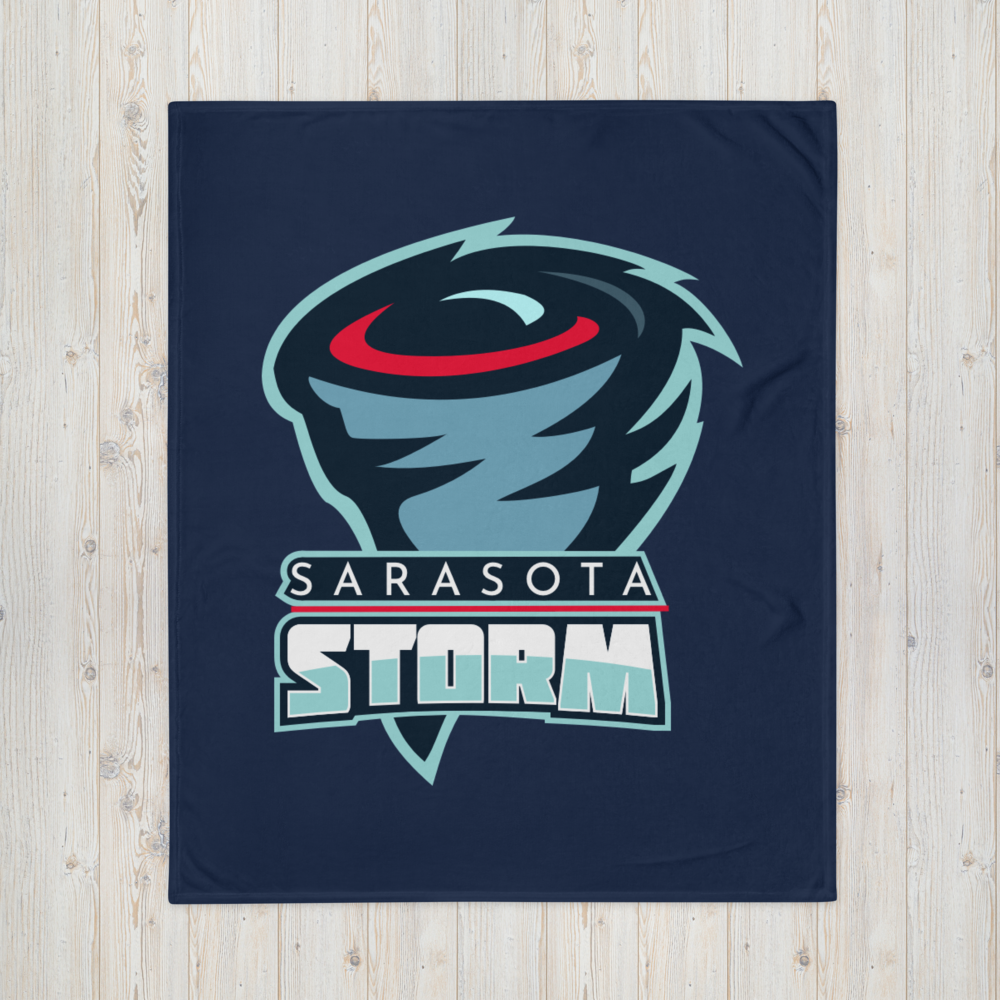 Sarasota Hockey Throw Blanket (Navy)