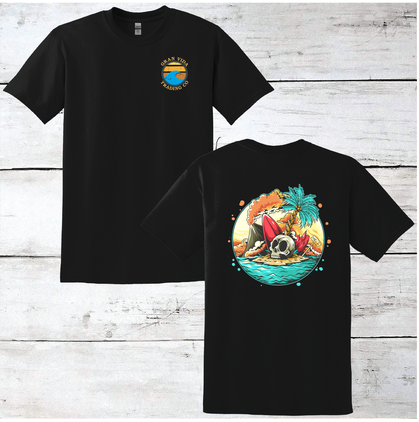 Surfer Skull Island T-Shirt