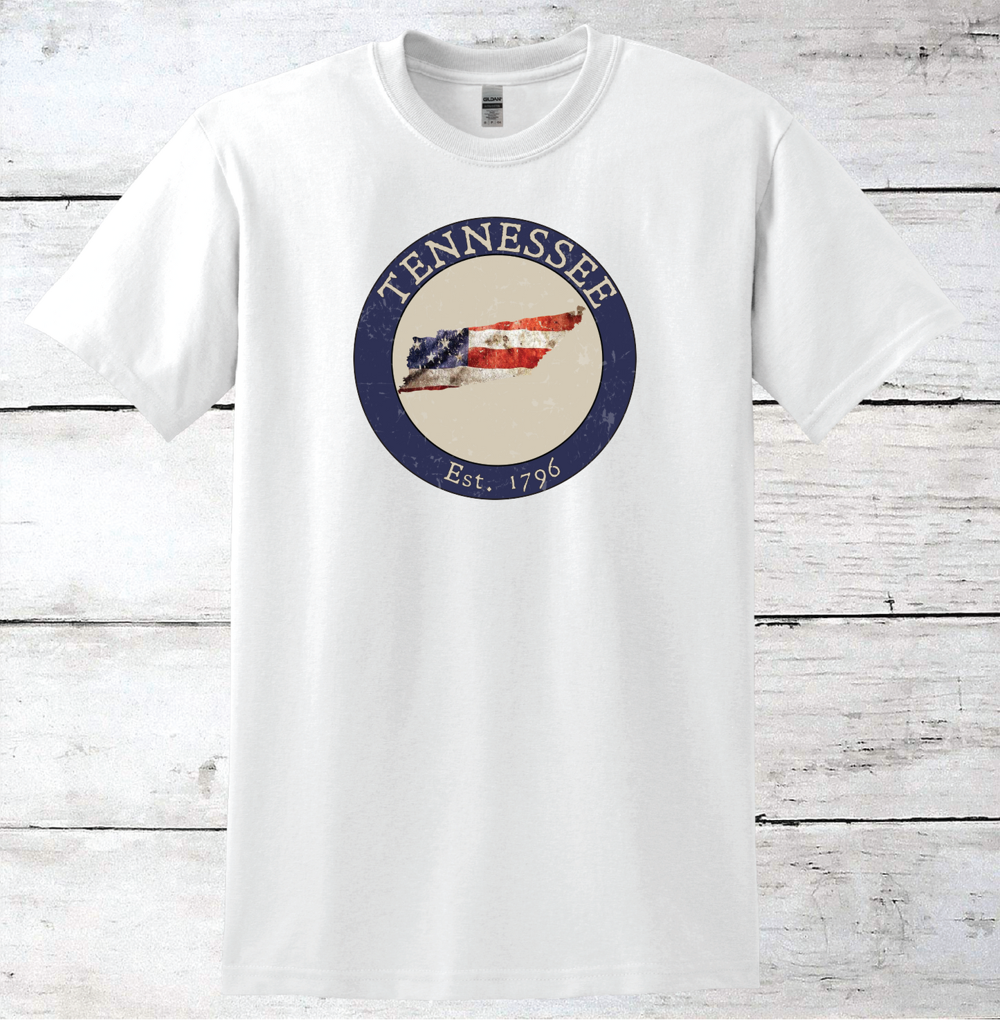 Tennessee TN American Flag T-Shirt