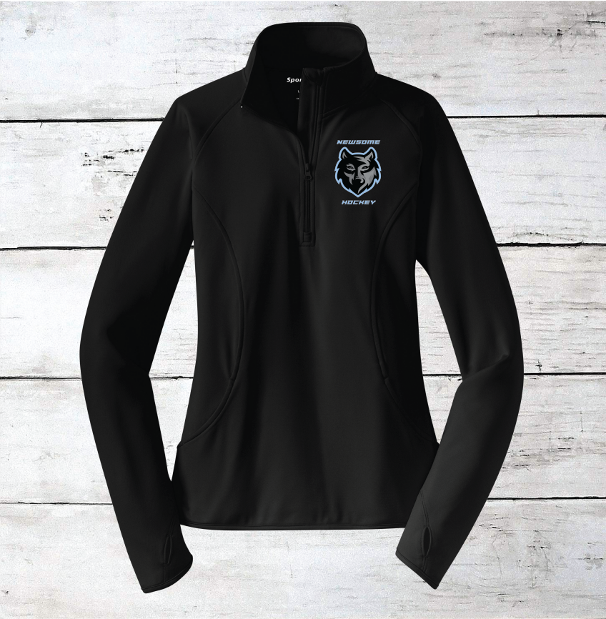 Newsome Hockey Third Jersey Logo Ladies 1/2 Zip Pullovers