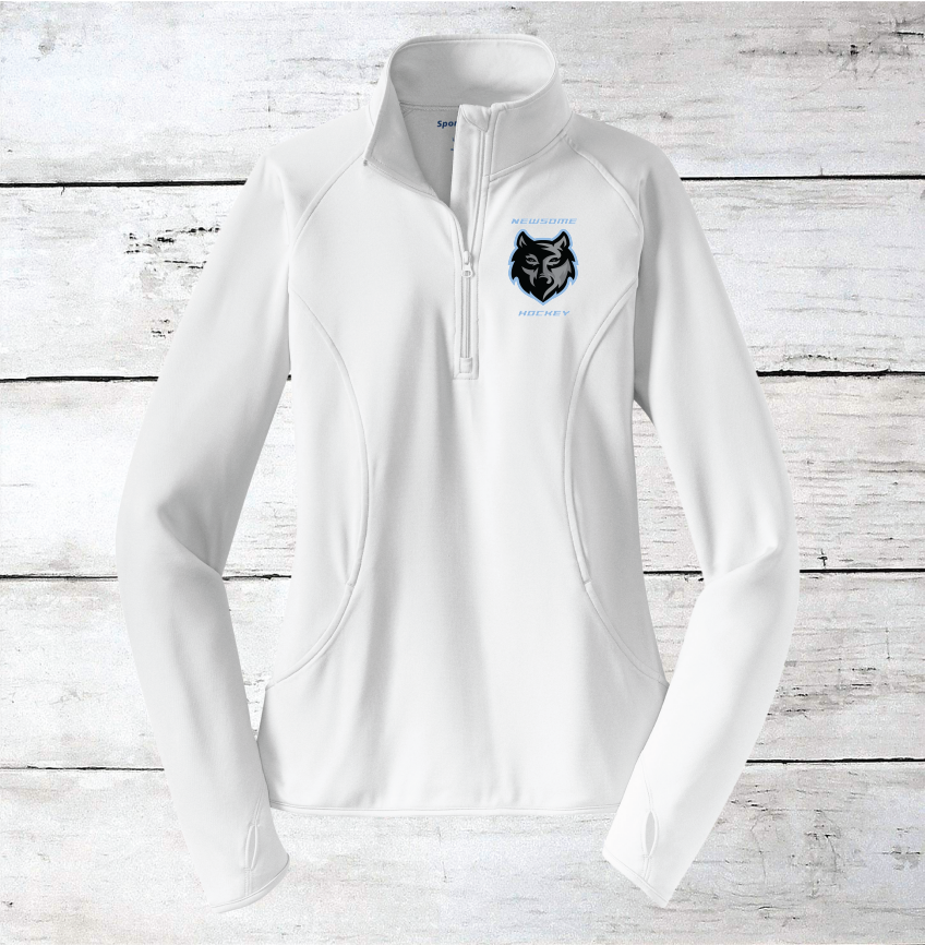 Newsome Hockey Third Jersey Logo Ladies 1/2 Zip Pullovers