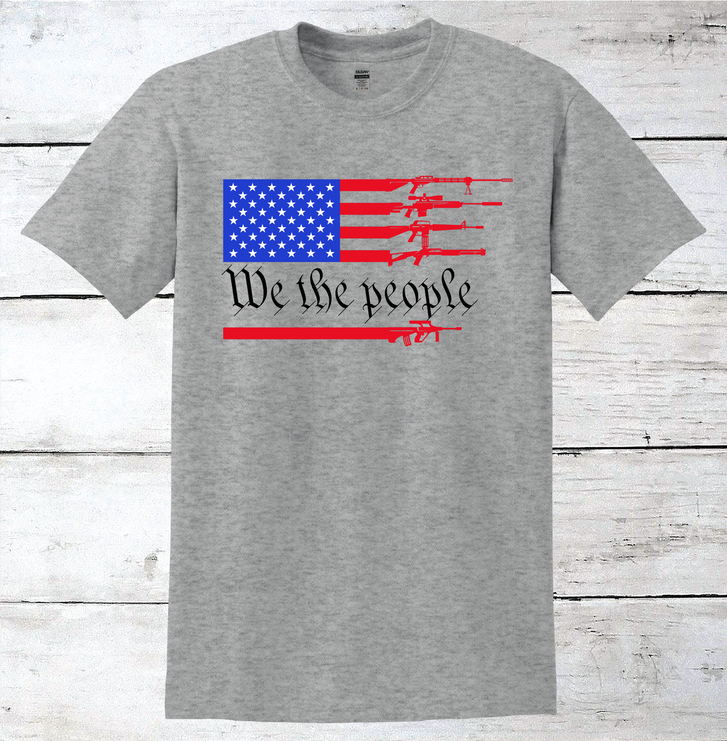 We The People Rifle American Flag T-Shirt