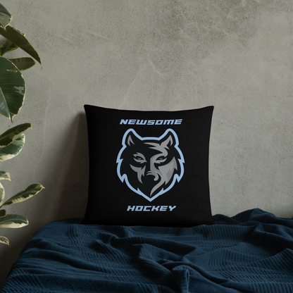 Newsome Hockey Third Jersey Logo Throw Pillows