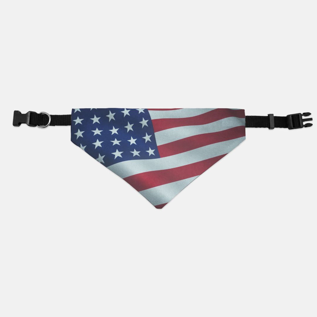 American Flag Collar Pet Bandana (SM & MED)