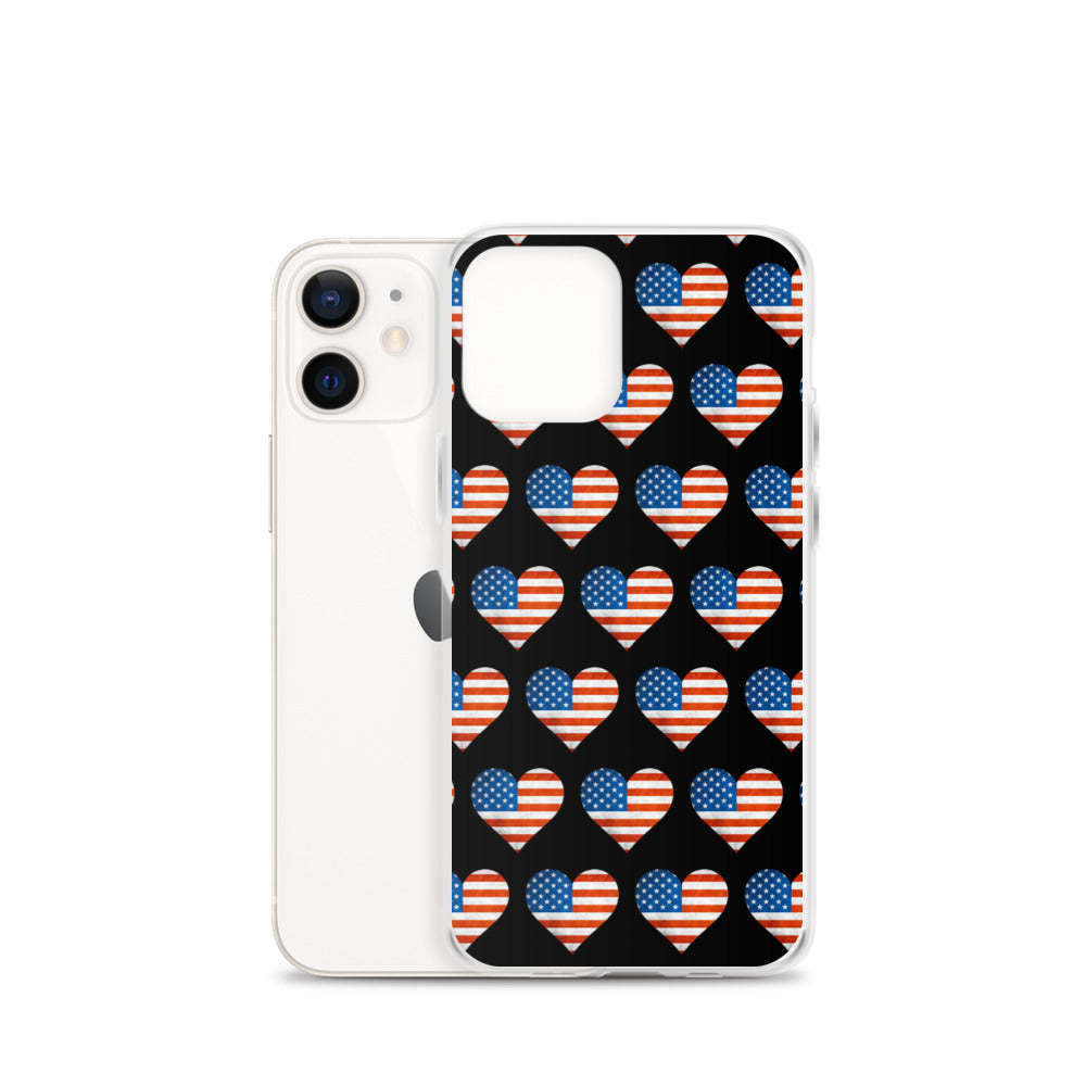 American Flag Heart iPhone Case