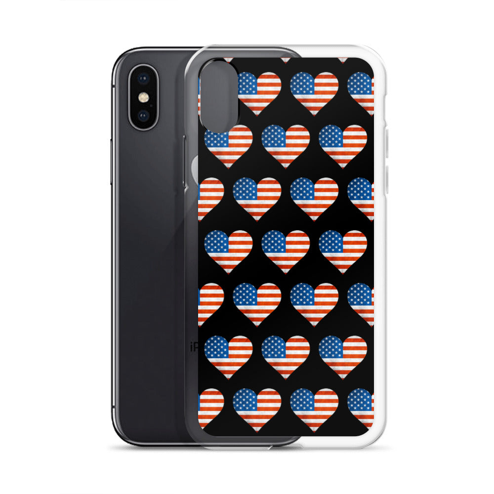 American Flag Heart iPhone Case