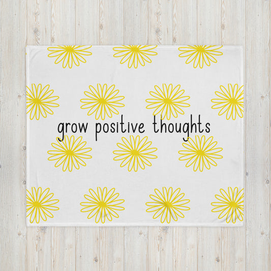 Grow Positive Thoughts Throw Blanket
