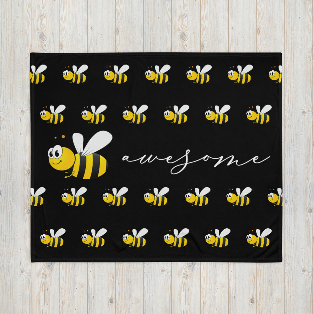 Bee Awesome Throw Blanket