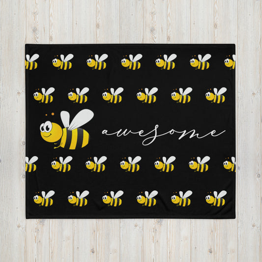 Bee Awesome Throw Blanket