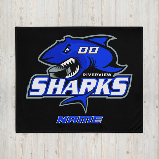Riverview Sharks Hockey Blankets (Customizable)